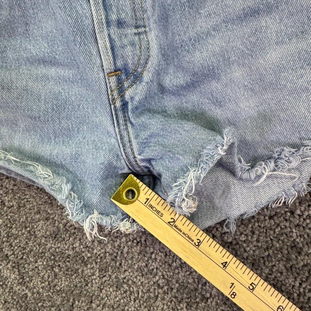 Levis 501 Cut Off Shorts Womens 29 Light Wash Denim Button Fly